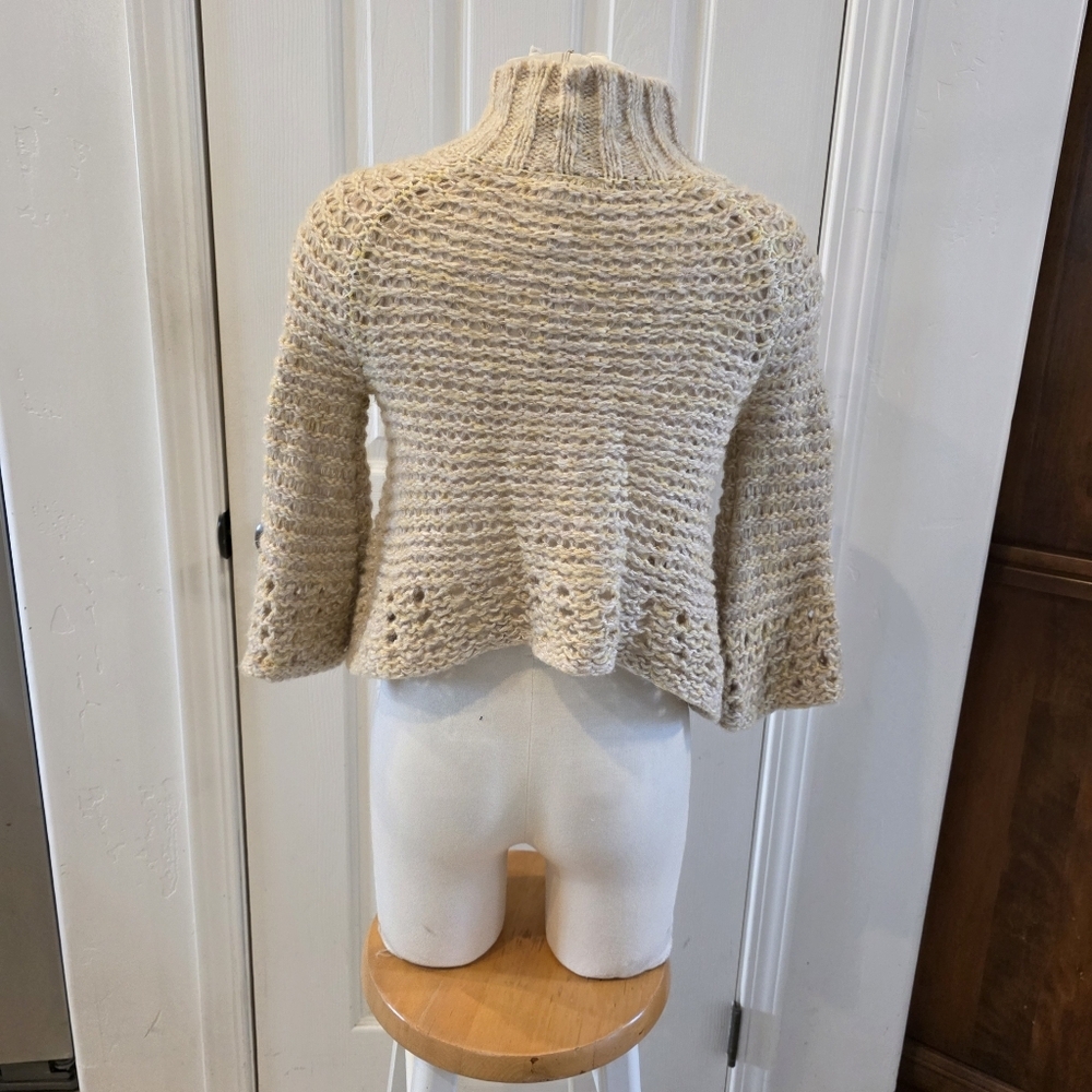 Free People Cream Yellow & Gold Knit Cardigan - Picture 4 of 7